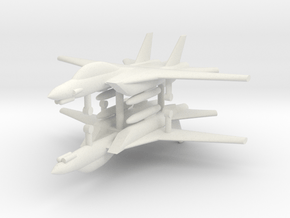 1/285 F-14D Tomcat (x2) in White Natural Versatile Plastic