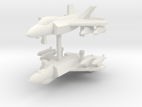 1/285 F-35A Lightning II (With x4 JDAM) (x2) in White Natural Versatile Plastic