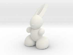 Rabbit Robot in White Natural Versatile Plastic