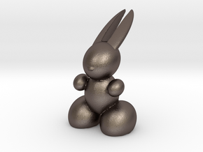 Rabbit Robot in Polished Bronzed Silver Steel
