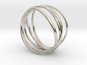 Ring 'Interconnected' / size 5 in Platinum