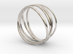 Ring 'Interconnected' / size 7 in Platinum