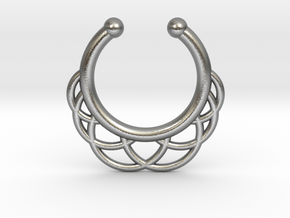 Faux Septum Ring 6 Outer Semicircles in Natural Silver