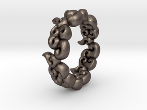 Six Clouds size:6.5-7 in Polished Bronzed Silver Steel