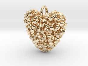 365 Hearts Pendant - Large in 14K Yellow Gold