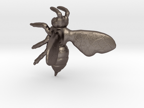 Bee in Polished Bronzed Silver Steel