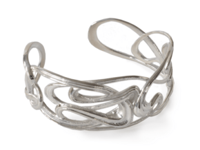 Mucha Nouveau Bracelet in Polished Silver