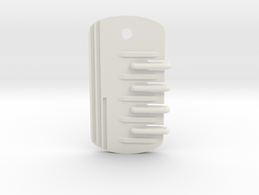 Scifi Dogtag in White Natural Versatile Plastic