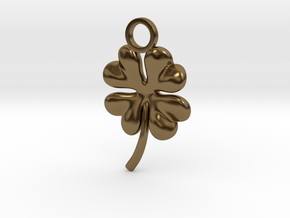Clover earring in Polished Bronze