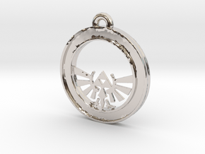 Tri-force Circle-pendant in Platinum
