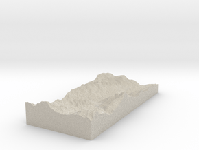 Model of Les Tines Railway Station in Natural Sandstone