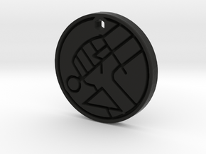 Hellboy BPRD Logo Necklace Replica in Black Natural Versatile Plastic