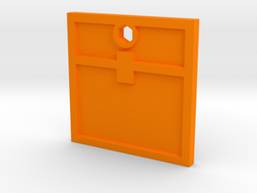 Minecraft Chest Block Necklace in Orange Processed Versatile Plastic