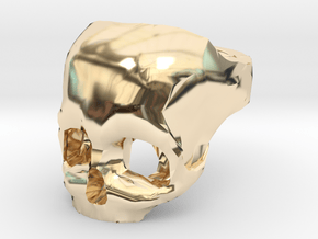 Skull Ring US 9 in 14K Yellow Gold