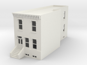 HO scale Row Home  in White Natural Versatile Plastic