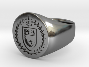 StCyr Crest Ring - Circular - Size 10 in Polished Silver