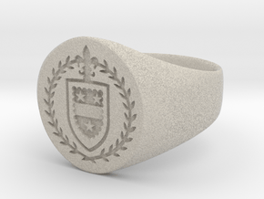 StCyr Crest Ring - Circular - Size 10 in Natural Sandstone