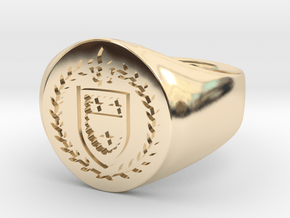 StCyr Crest Ring - Circular - Size 9 in 14K Yellow Gold