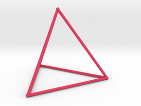 Tetrahedron (100 cc) in Pink Processed Versatile Plastic