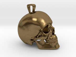 Skull Pendant in Natural Bronze