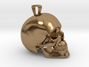 Skull Pendant in Natural Brass
