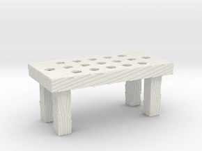 Great Rebellion Diorama Accessories - Wooden Table in White Natural Versatile Plastic