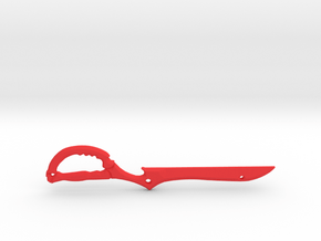 Scissor Blade Bottle Opener Keychain in Red Processed Versatile Plastic