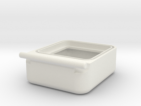 Transport Box Bottom 25 mm in White Natural Versatile Plastic