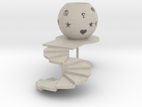 Stairway to heaven/Tealight candle holder/Lichtbol in Natural Sandstone