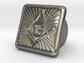 Freemason Ring - Size US 9 in Polished Silver