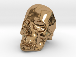Skull Ring - Size US 10 in Polished Brass