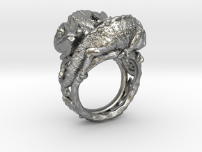 Ring Chameleons in Natural Silver