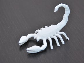 Low Poly Scorpion [6cm Tall] in White Natural Versatile Plastic