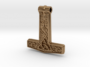 Thor hammer in Natural Brass