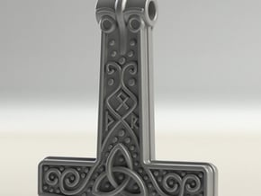 Thor hammer in Natural Silver