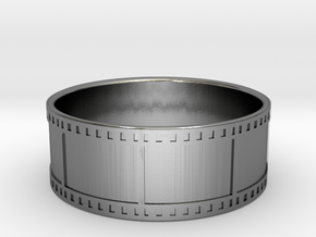 35mm Film Strip Ring - Size US 11 in Polished Silver