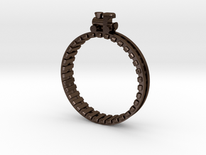 Train Nr1 Ring in Polished Bronze Steel: 7 / 54