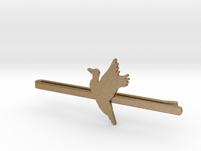 Duck 1 Tie Clip  in Polished Gold Steel