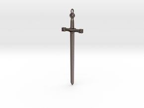 Excalibur Sword in Polished Bronzed Silver Steel