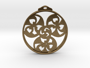 Triskele Pendant / Earring in Natural Bronze