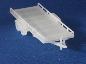 HO Scale Flatbed Trailers X2 1/87 in Tan Fine Detail Plastic