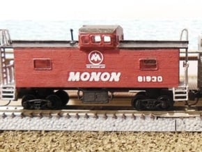 Monon Caboose - Zscale in Smooth Fine Detail Plastic