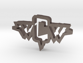 inVasion logo cookie cutter in Polished Bronzed Silver Steel