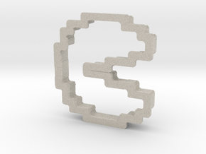 pixely pizza guy cookie cutter in Natural Sandstone