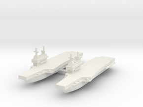 Generic aircraft carrier with angled wing X 2 in White Natural Versatile Plastic