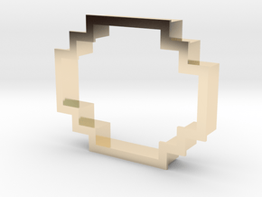 pixely cookie cutter in 14K Yellow Gold
