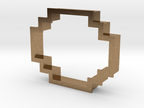 pixely cookie cutter in Natural Brass