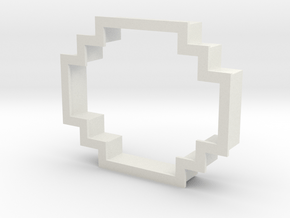 pixely cookie cutter in White Natural Versatile Plastic