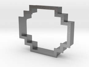 pixely cookie cutter in Natural Silver