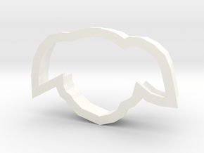 Chiyo-chan cookie cutter in White Processed Versatile Plastic